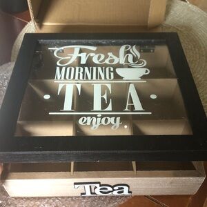 Black and Brown Tea Storage Box
